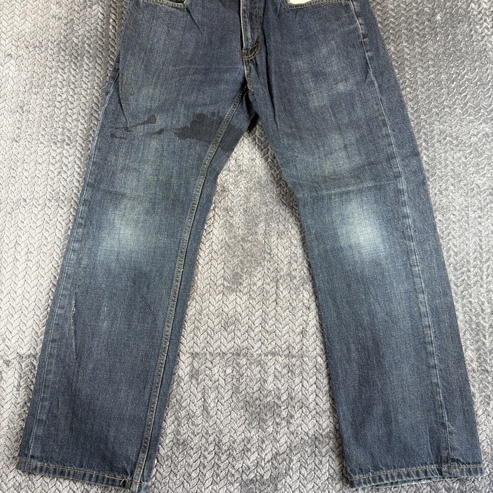 Levis 559 Jeans Mens 34x32 Blue Denim Cotton Faded Faded Straight Workwear Adult